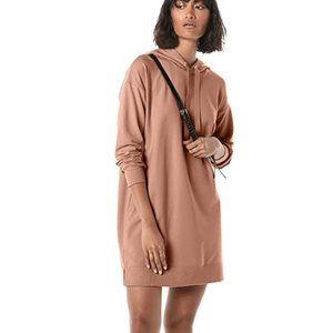The Drop Long-Sleeve Hooded Sweatshirt Dress XS
